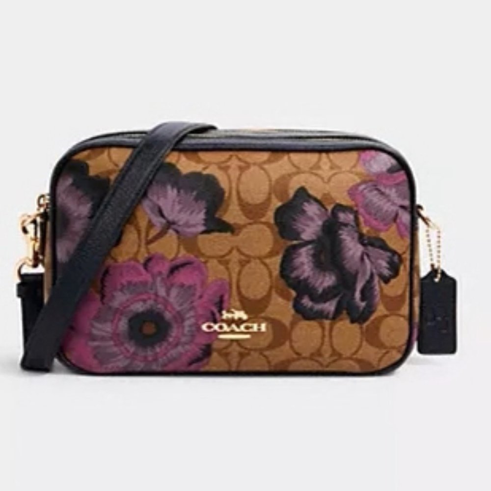 COACH Jes Crossbody In Signature Canvas With Kaffe Fassett Print